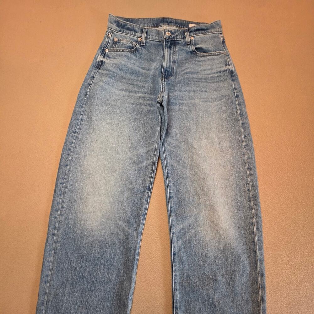 AYR The Culture Relaxed Baggy Wide-Leg Jeans Light Wash Sz 26S Short
